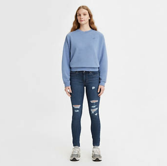 Levi's 711 Distressed Skinny Jeans, Size: 27 - Picture 3 of 10